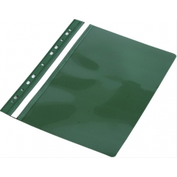 Skoroszyt plastikowy A4 PVC z perforacją zielony